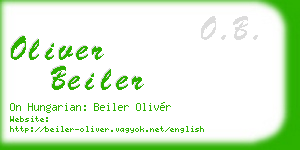 oliver beiler business card